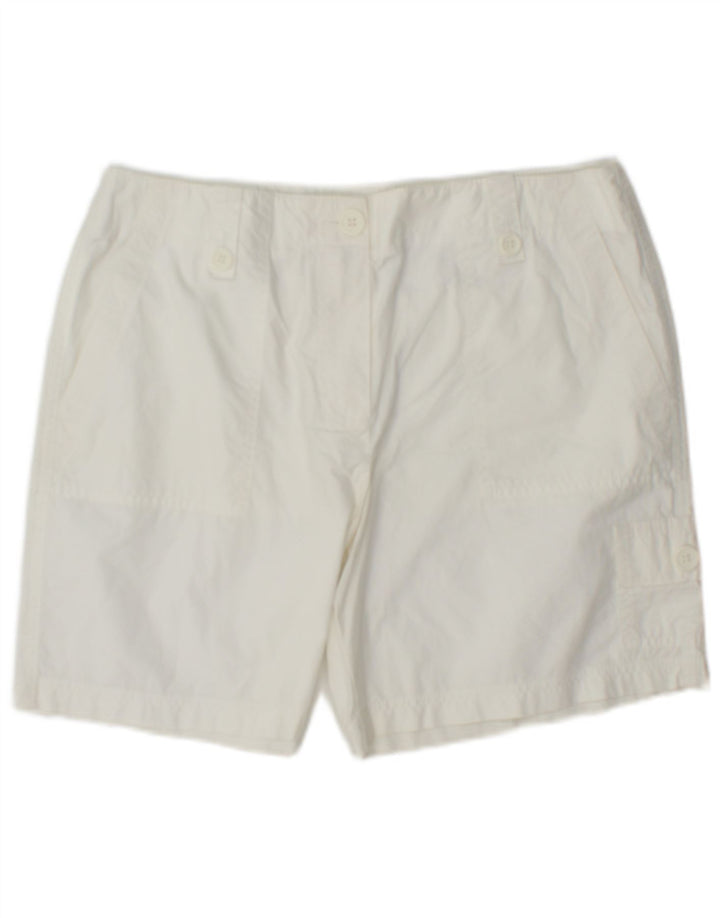 Marks & Spencer Cargo Shorts til kvinder UK 12 Medium W32 Hvid Bomuld