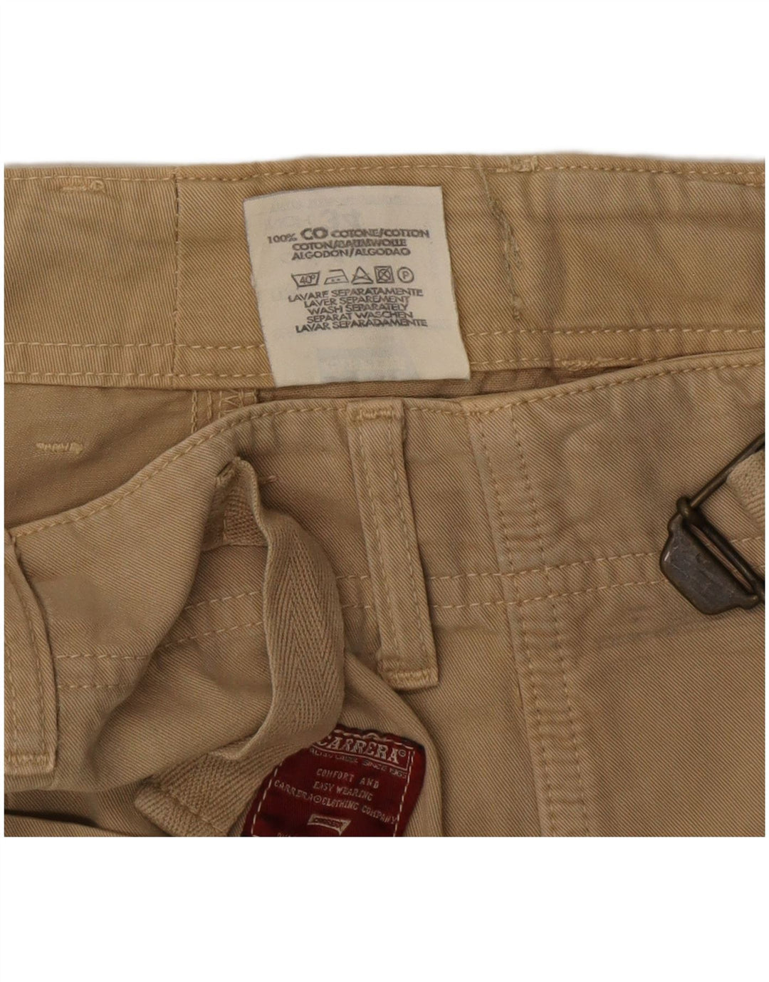 Carrera Herre Cargo Shorts IT 50 Large W34 Beige Bomuld
