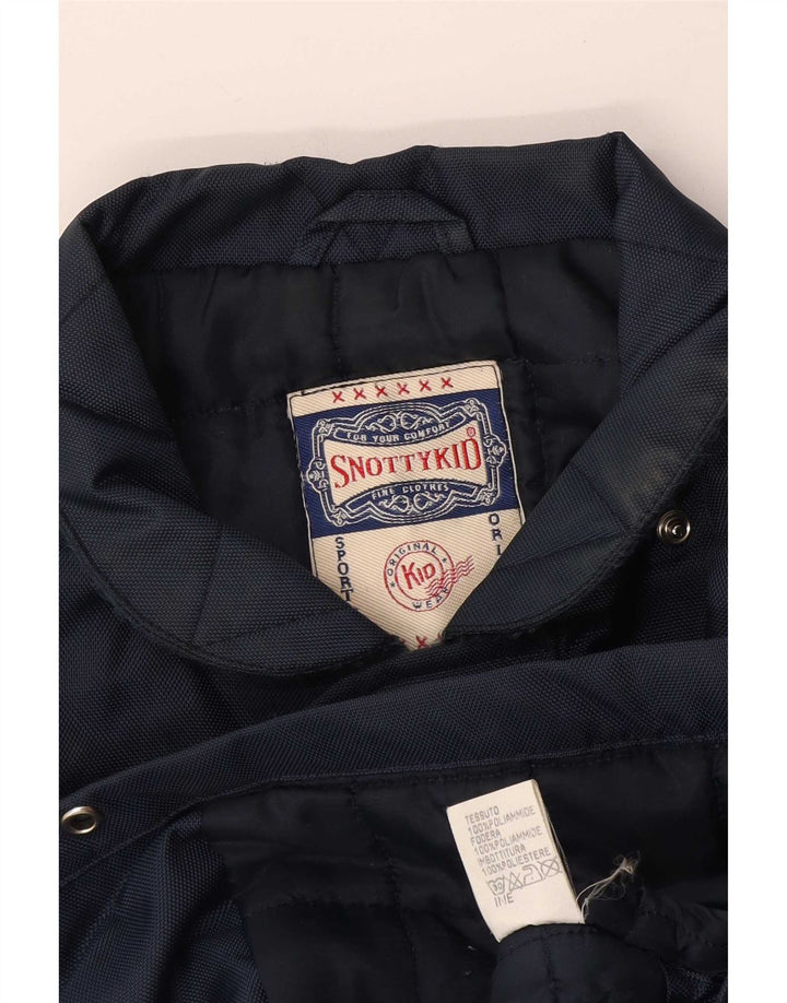 Vintage Windbreaker frakke til drenge 11-12 år marineblå polyamid