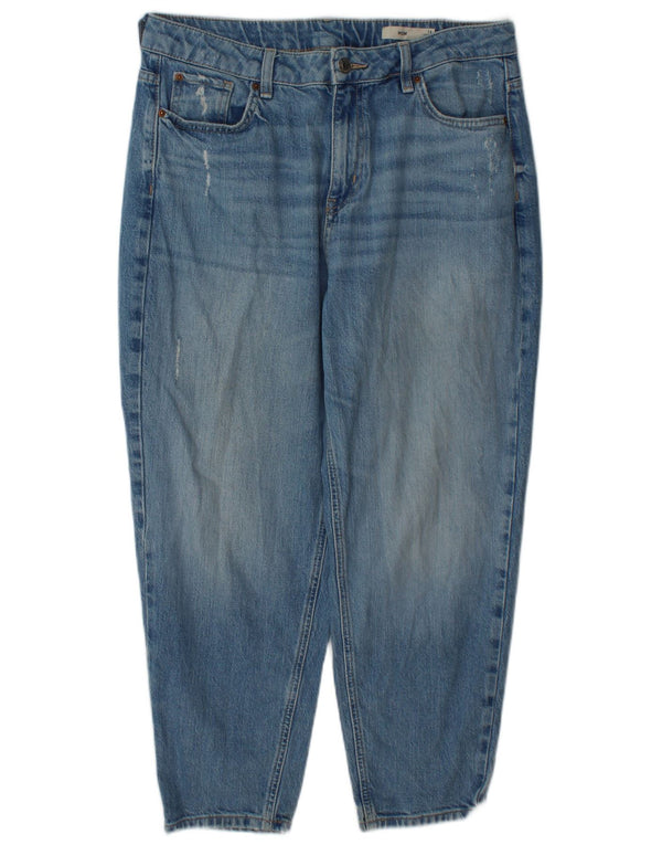 Marks & Spencer Dame Mom Cropped Jeans UK 14 Large W34 L25 Blue