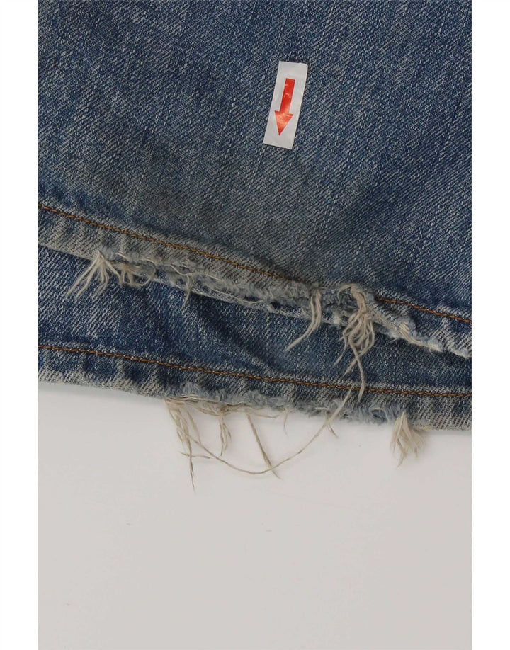 Diesel Herre Levan Distressed Straight Jeans W32 L32 Blå Bomuld