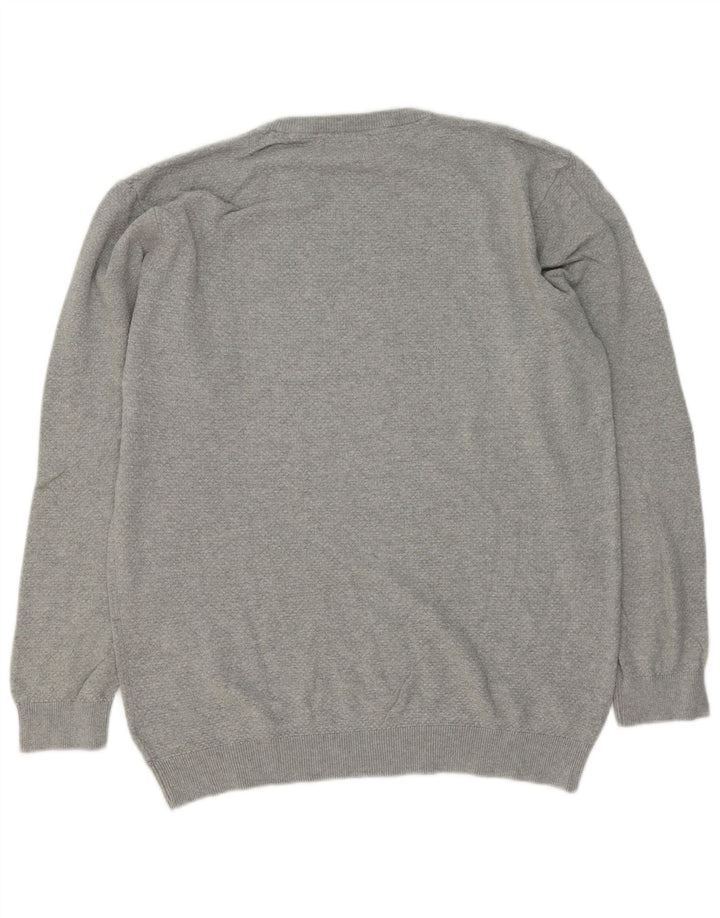 Marks & Spencer Herre sweater med rund hals XL grå bomuld