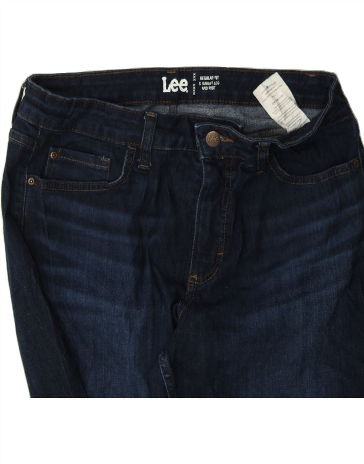 LEE Womens Mid Rise Straight Jeans US 12 Large W32 L30 Navy Blue Vintage Lee and Second-Hand Lee from Messina Hembry 