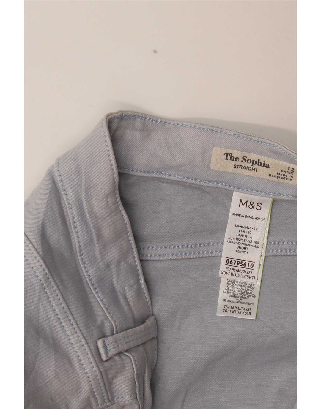 Marks & Spencer Short Casual Bukser til kvinder UK 12 Medium W30 L30 Blue