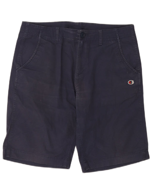 CHAMPION Herre Chino Shorts IT 50 Large W36 Marineblå Bomuld