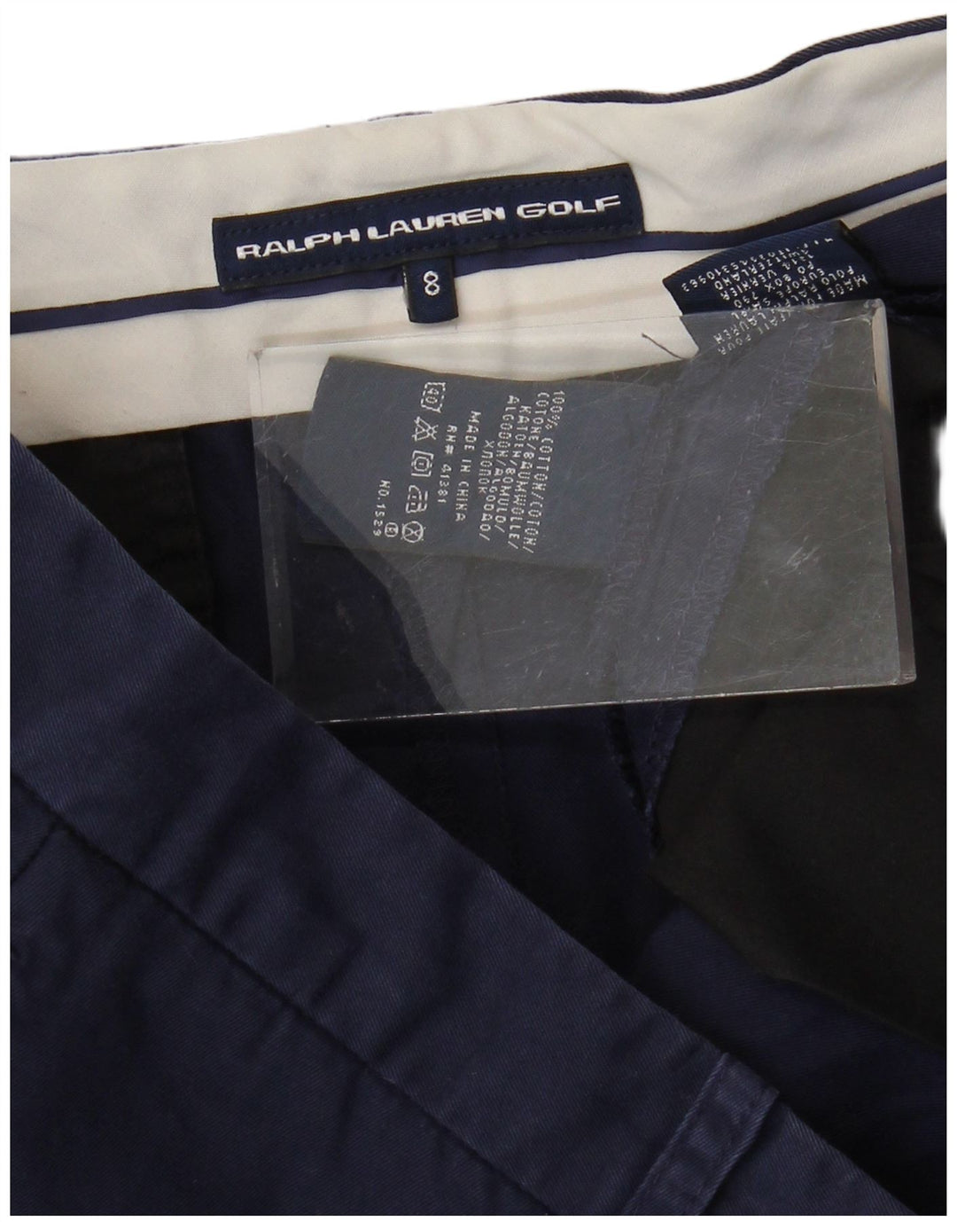 Ralph Lauren Dame Chino Shorts US 8 Medium W30 Marineblå Bomuld