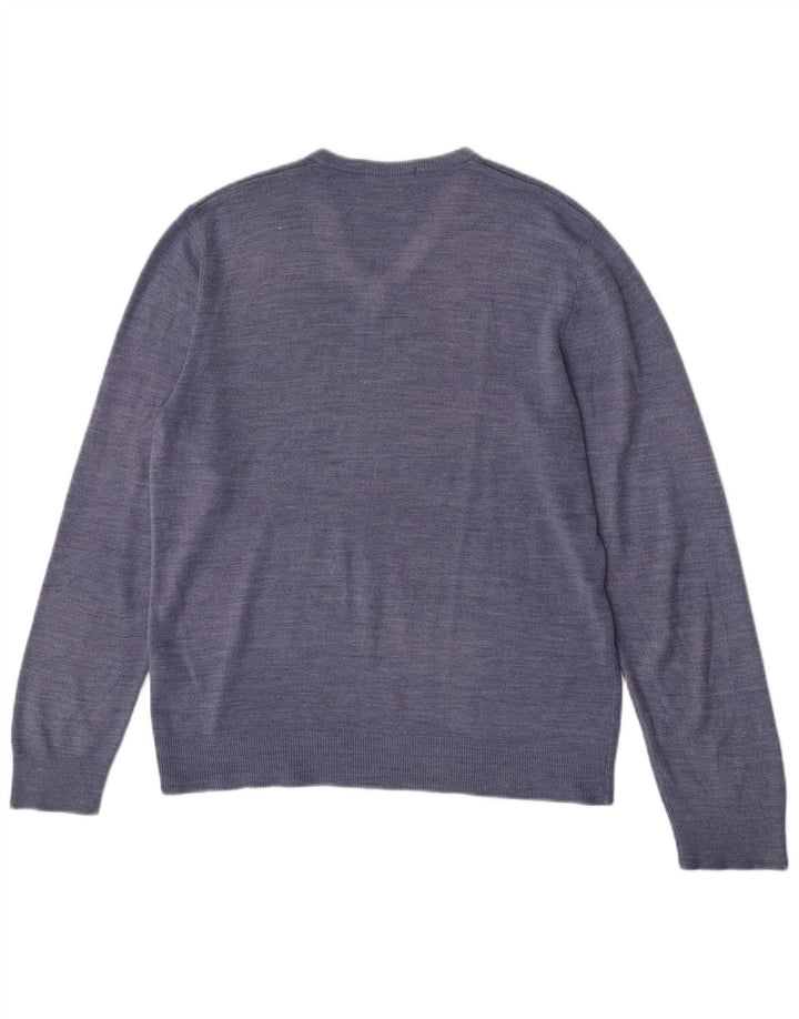 Marks & Spencer Herre Blue Harbor V-hals sweater Medium Blue Flecked