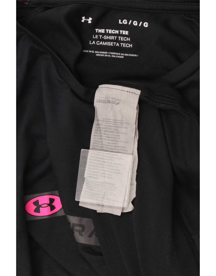 Under Armour Herre Grafisk T-Shirt Top Stor Sort Polyester