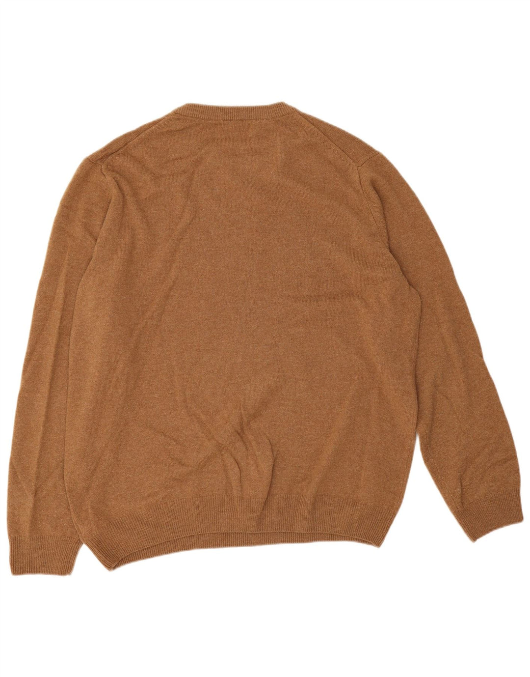 Marks & Spencer Herre sweater med rund hals 2XL brun lammeuld