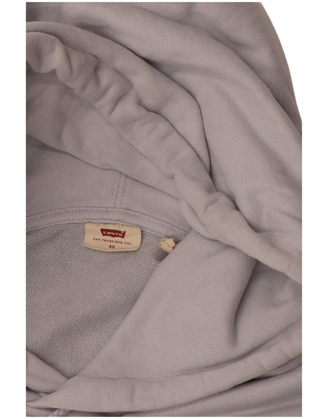 LEVI'S Womens Oversized Graphic Hoodie Jumper UK 6 XS Grey