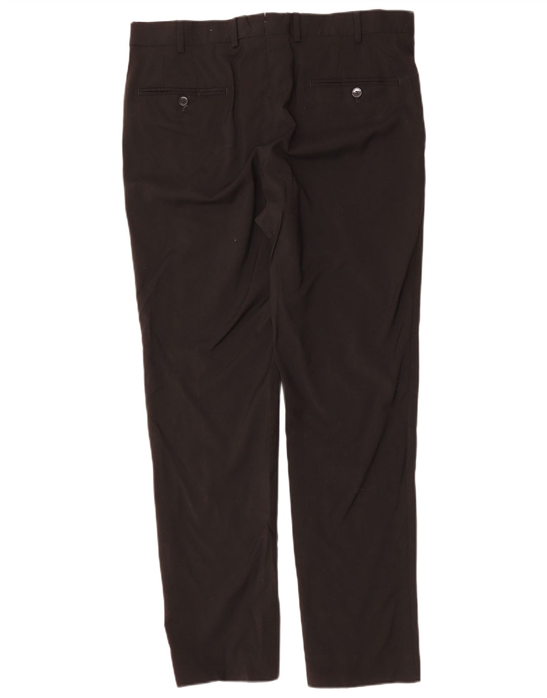 MASSIMO DUTTI Herre Slim Suit Bukser EU 44 Large W34 L31 Sort Uld