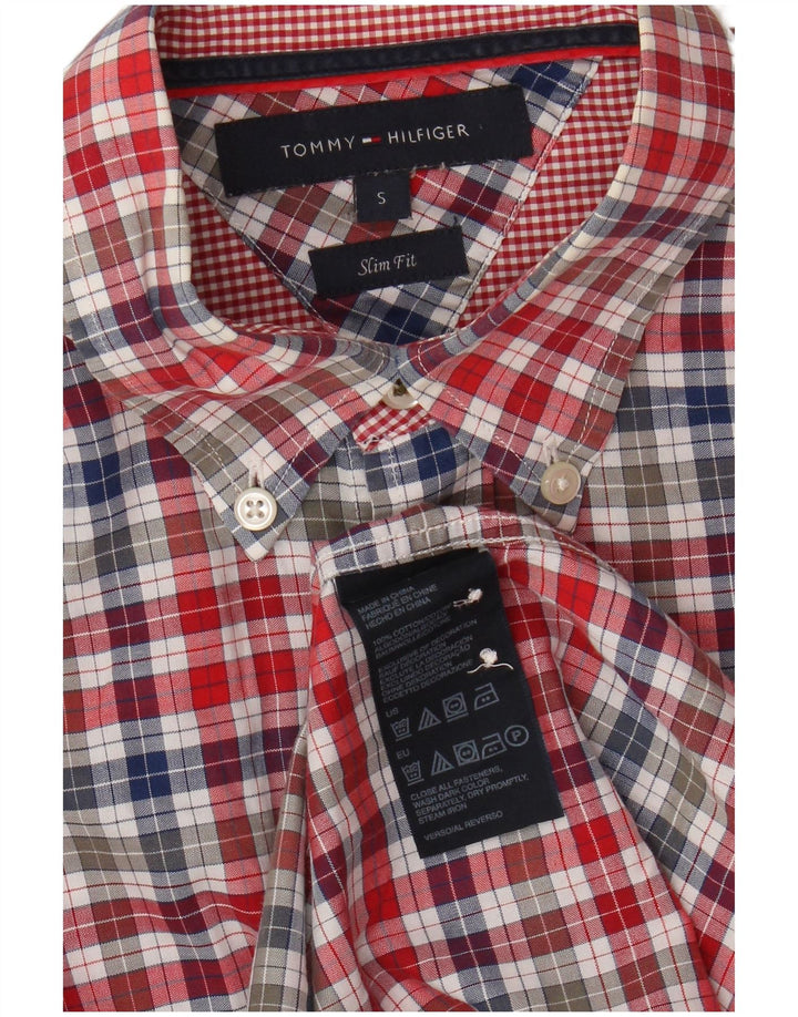 Tommy Hilfiger Herre Slim Fit skjorte Lille flerfarvet Gingham Bomuld