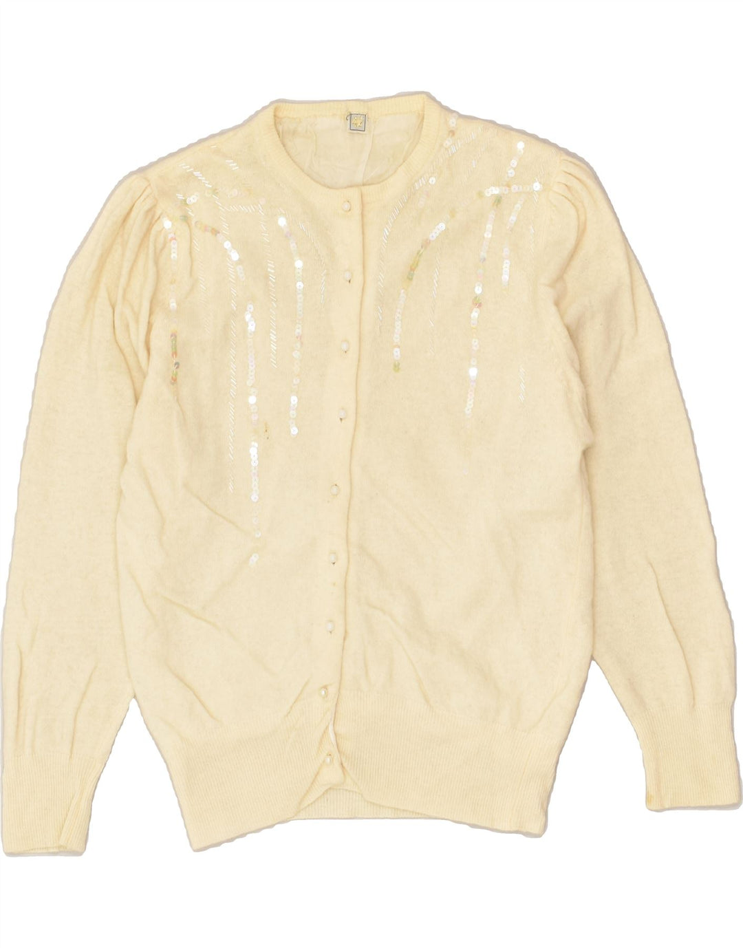 VINTAGE Womens Cardigan Sweater IT 42 Medium Off White | Vintage Vintage | Thrift | Second-Hand Vintage | Used Clothing | Messina Hembry 