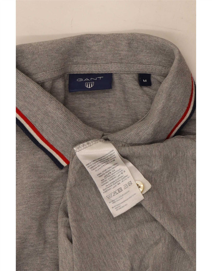 Gant herre poloshirt mellemgrå flækket bomuld