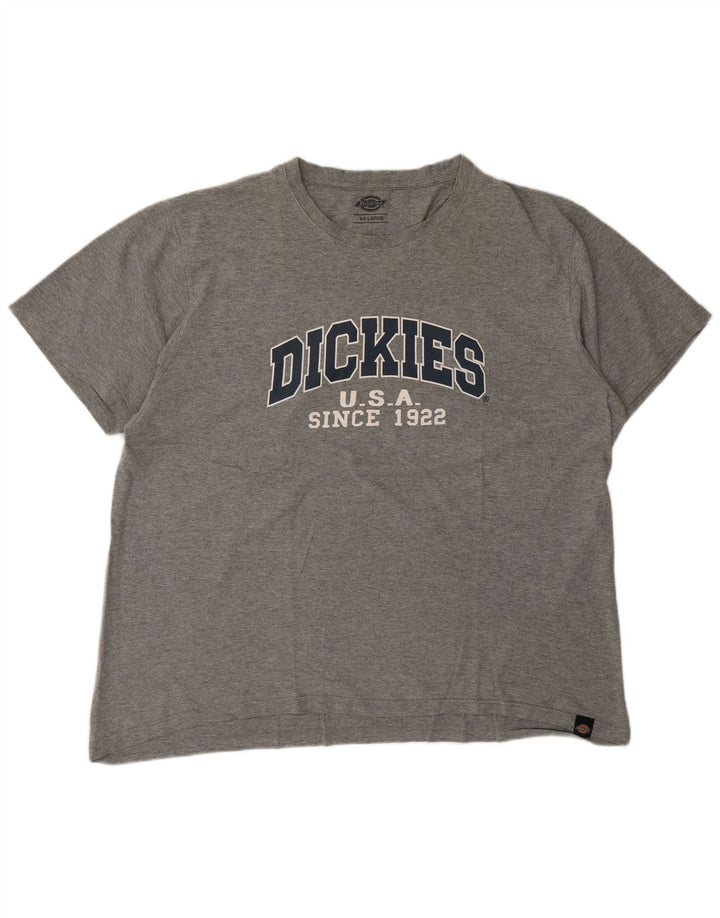 Dickies Herre Grafisk T-Shirt Top 2XL Grå Bomuld