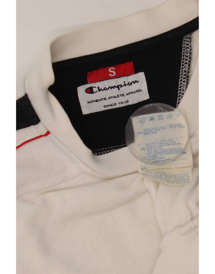 Champion Herre Grafisk Sweatshirt Jumper Lille Hvid Colourblock Bomuld