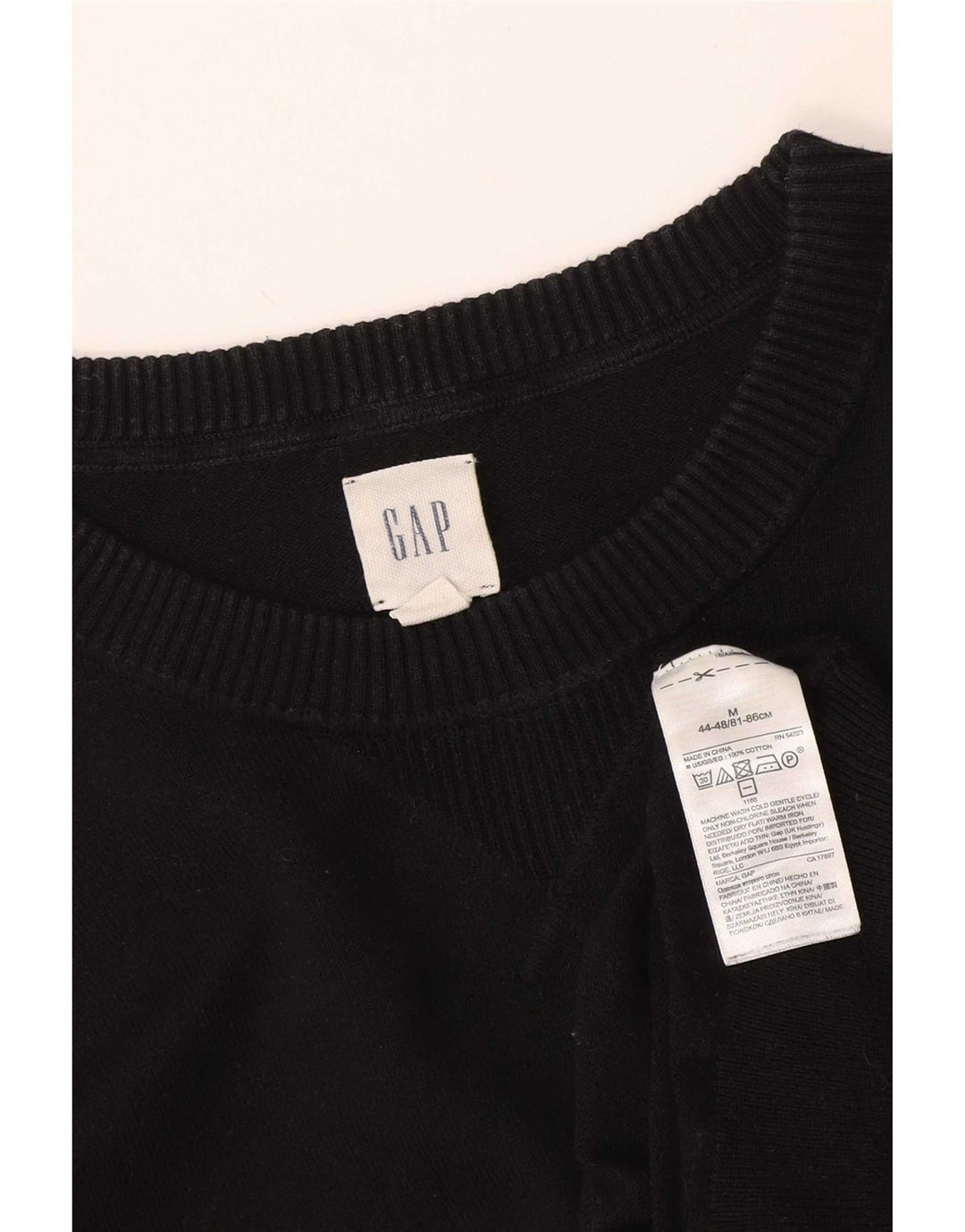 Gap herre rund hals sweater lille sort bomuld