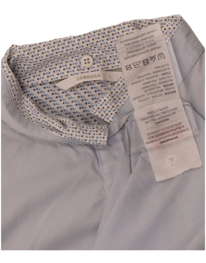 CARRERA Womens Shirt UK 16 Large Blue Cotton