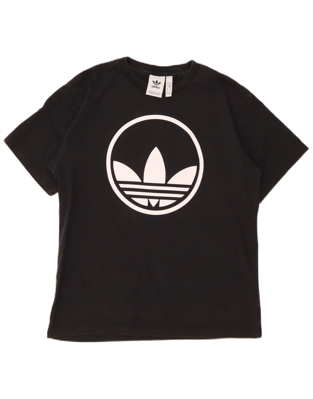 Adidas Herre grafisk T-shirt Top Medium Sort Bomuld