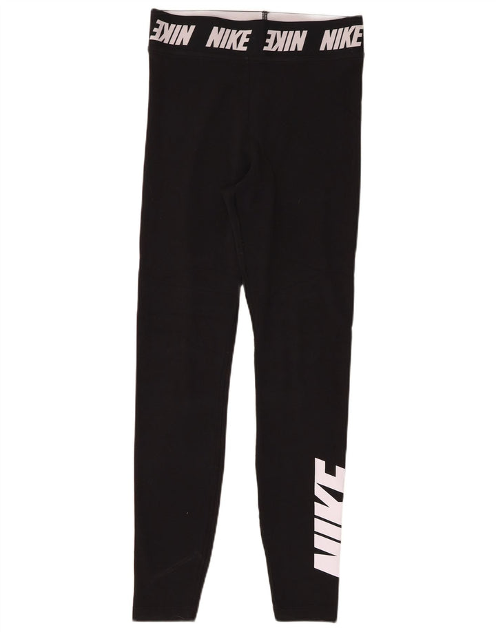 NIKE Grafiske Leggings til kvinder UK 8 Lille sort bomuld