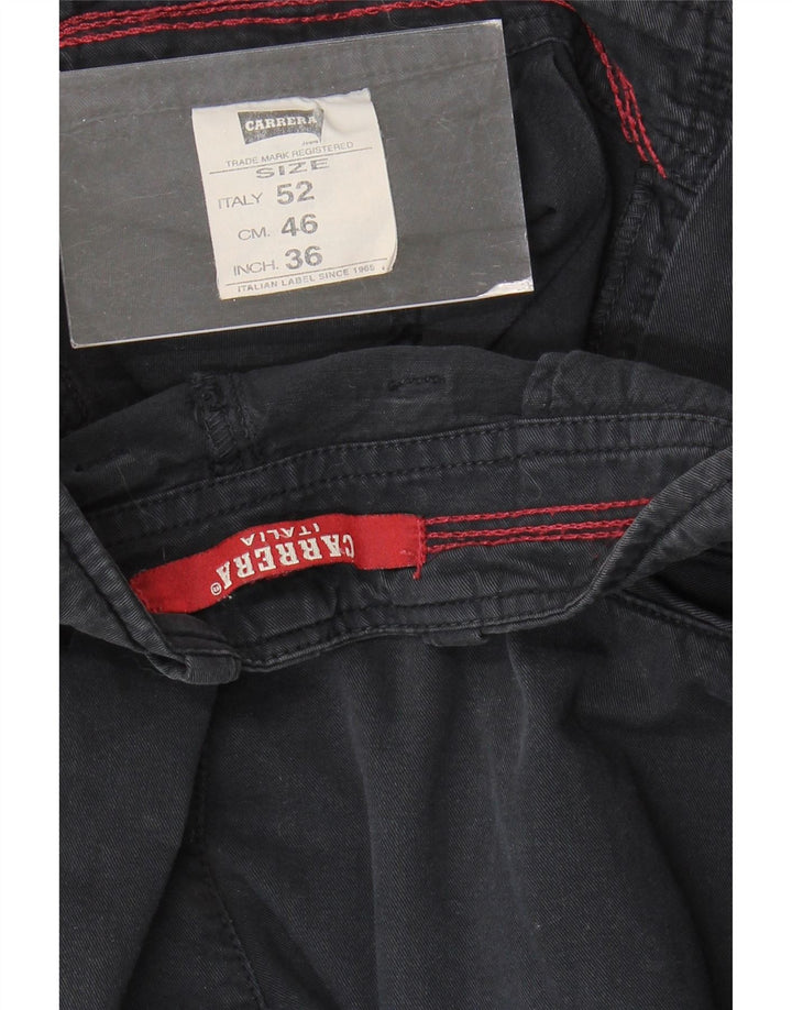 Carrera Chino Shorts til mænd W36 Stor sort bomuld