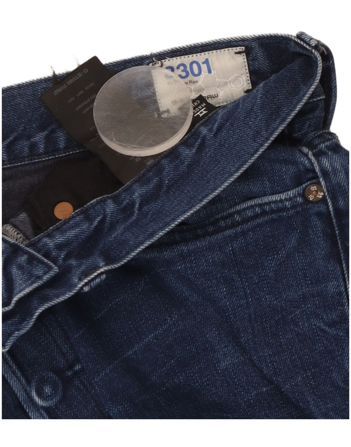 G-Star Herre 3301 Straight Jeans W32 L32 Blå