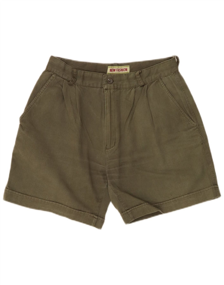 VINTAGE chinoshorts til kvinder, W28 Medium Khaki Bomuld