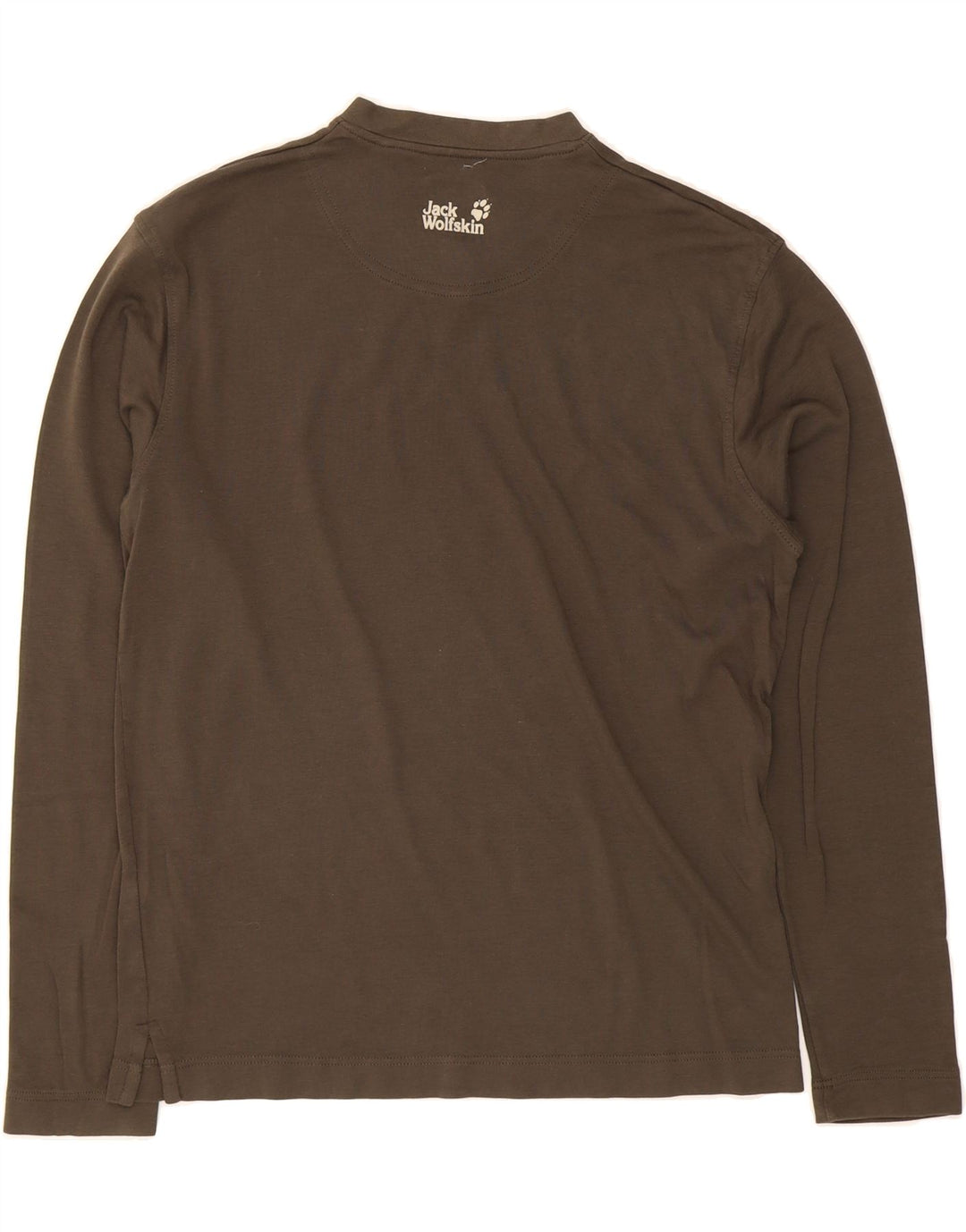JACK WOLFSKIN Mens Graphic Top Long Sleeve Medium Brown Cotton Vintage Jack Wolfskin and Second-Hand Jack Wolfskin from Messina Hembry 