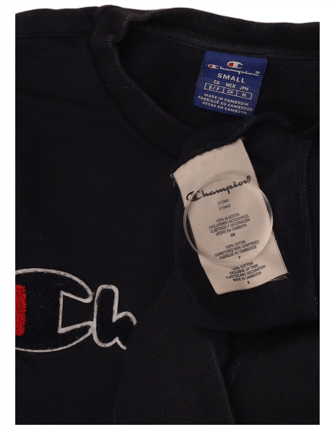 Champion Herre grafisk sweatshirt Jumper lille marineblå bomuld