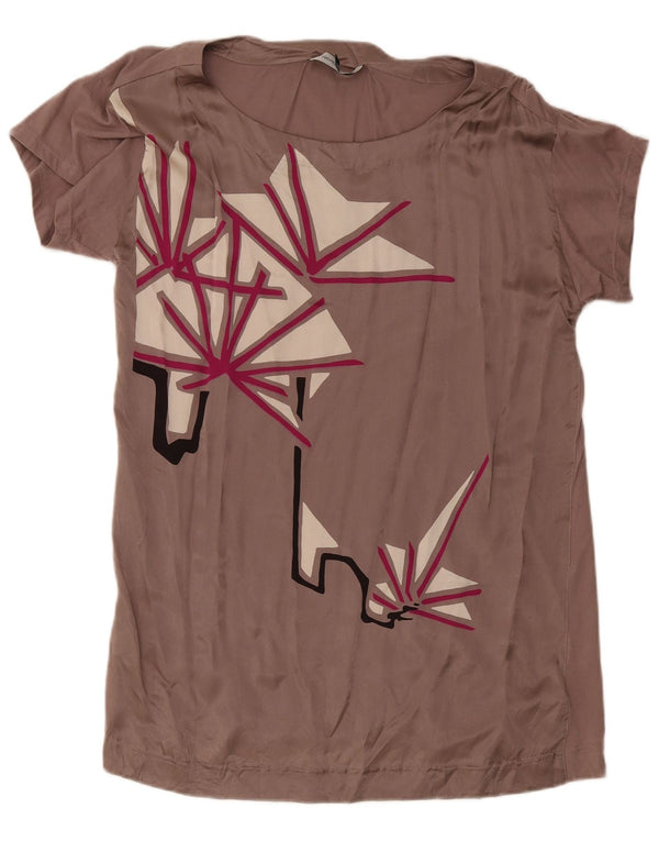 French Connection Damebluse Top UK 18 XL Pink Geometrisk Silke