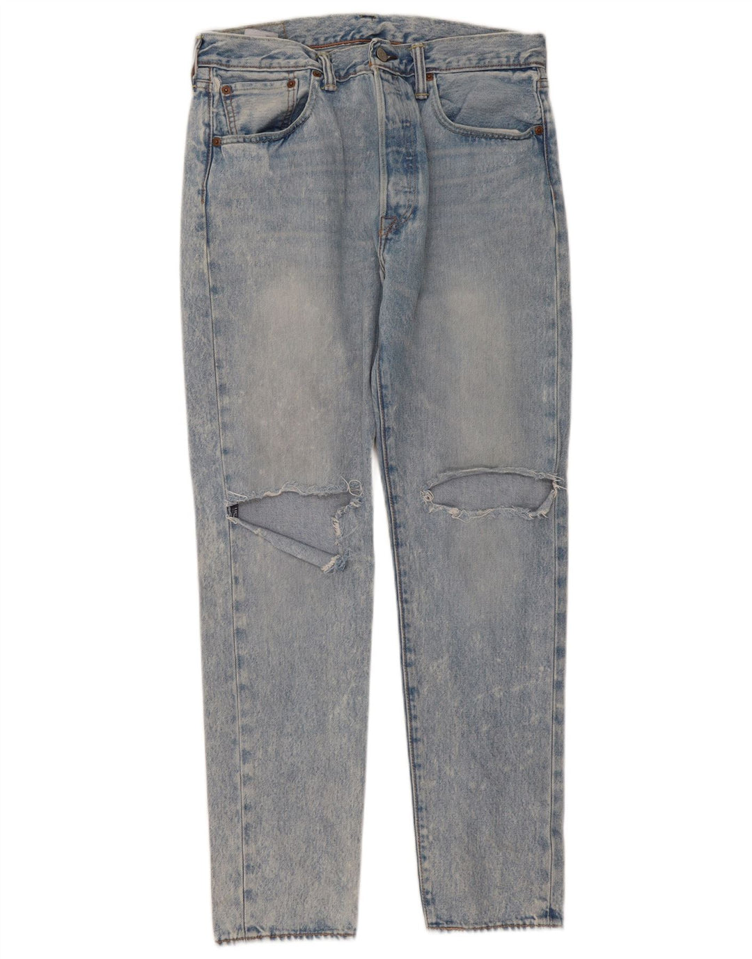 Levi's herre 501 CT distressed straight jeans W32 L32 blå bomuld