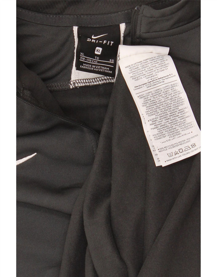 NIKE Drenge Dri Fit Pullover Træningsdragt med lynlås 13-14 år XL Grå