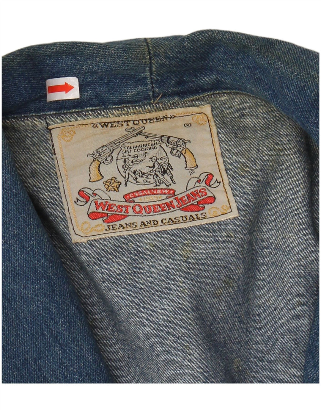 VINTAGE Dame Denim 1 Knap Blazer Jacket UK 16 Large Blue