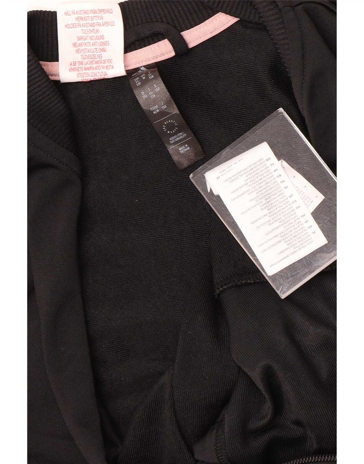 Adidas Pige Træningsdragt Topjakke 11-12 År Sort Polyester