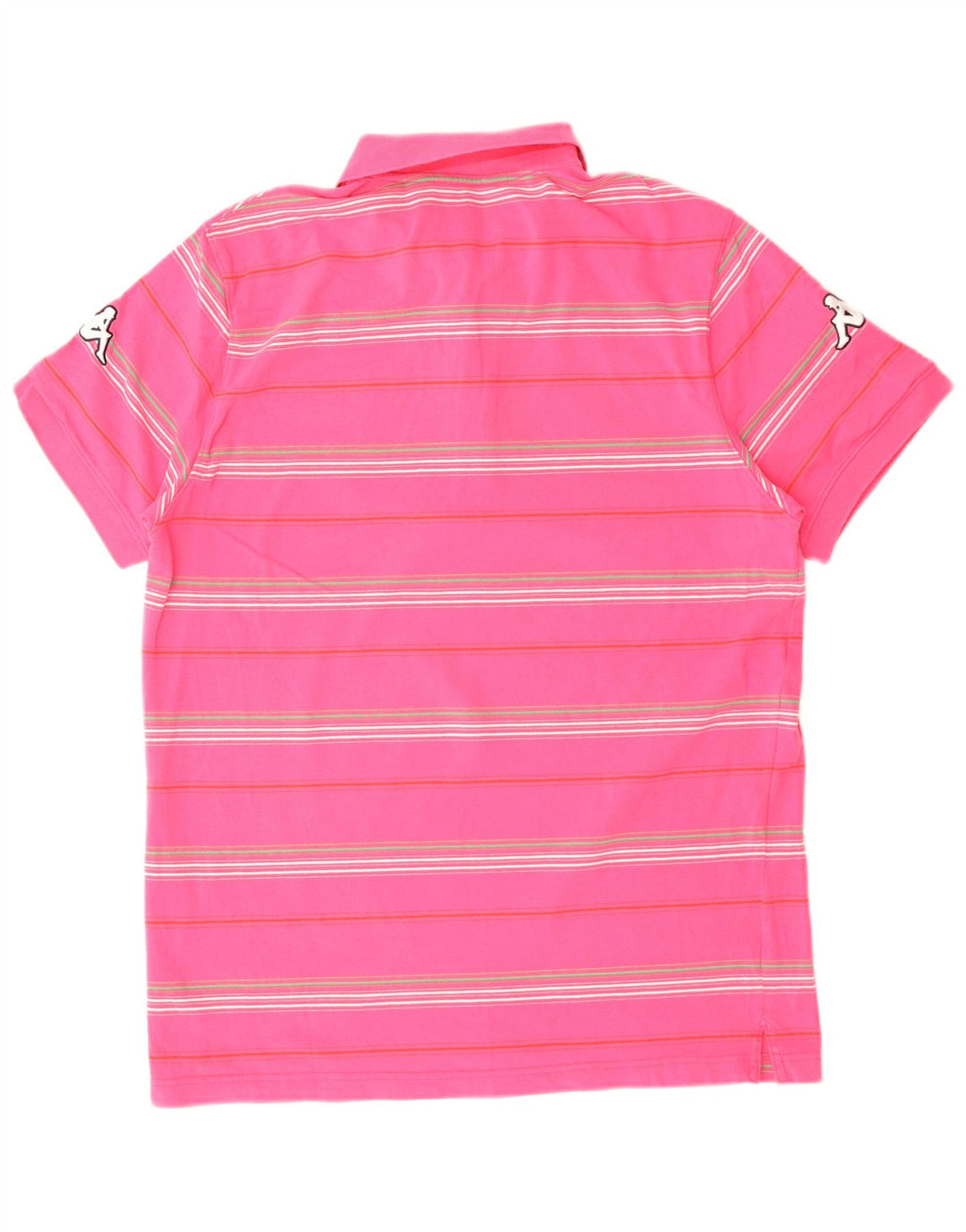 KAPPA Herre Italia grafisk poloshirt 2XL Pink Stribet bomuld