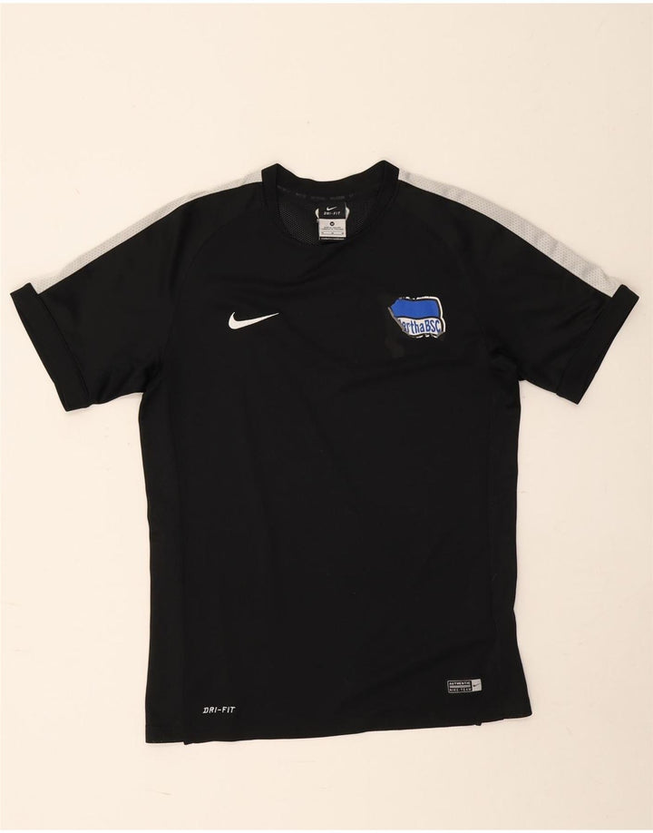 Nike Herre Dri Fit Grafisk T-shirt Top Medium Sort Colourblock Polyester