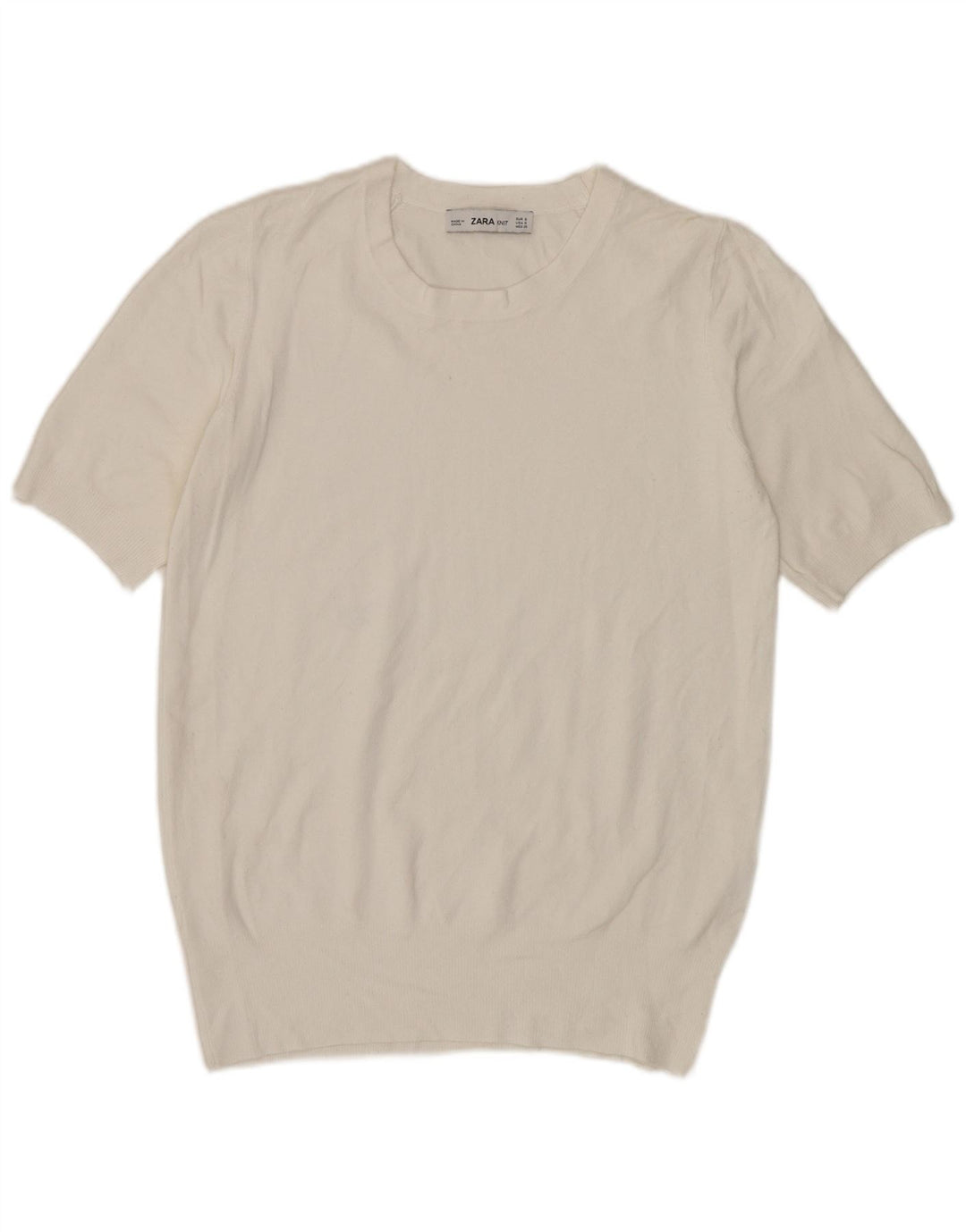 Zara Womens T-Shirt Top UK 10 Small White