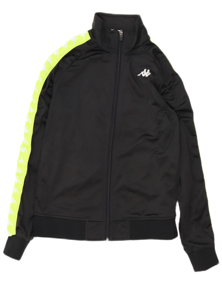 KAPPA drenge grafisk hel træningsdragt 15-16 år Sort Colourblock Polyester