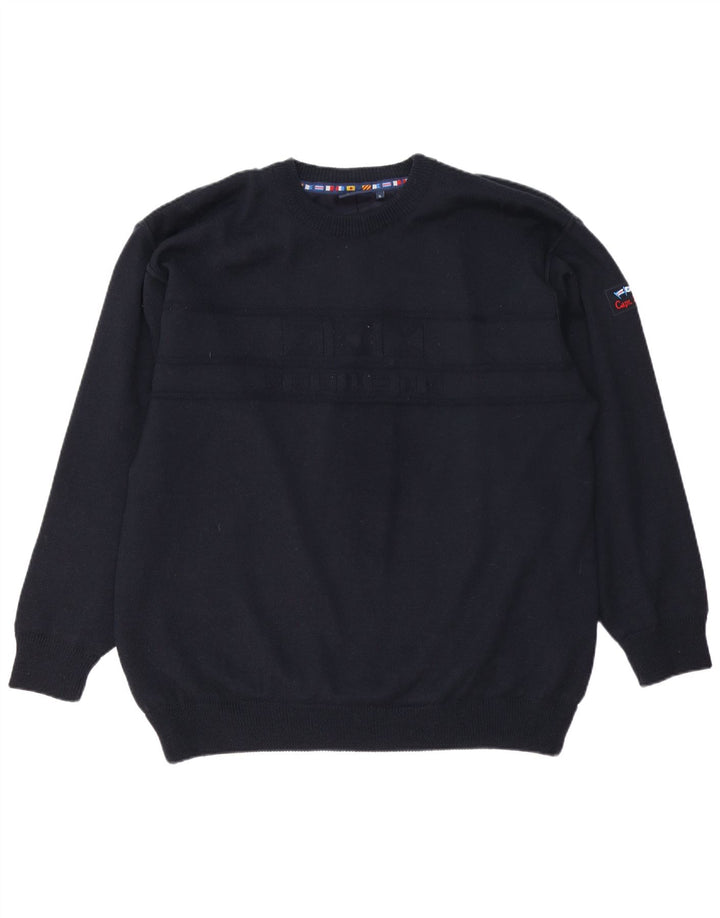 WHISPER Herre Yachting Crew Neck Jumper Sweater XL Navy Blue Polyester