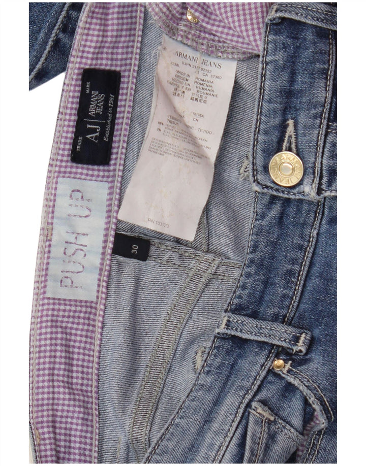 ARMANI Dame Skinny Jeans W30 L30 Blå Bomuld