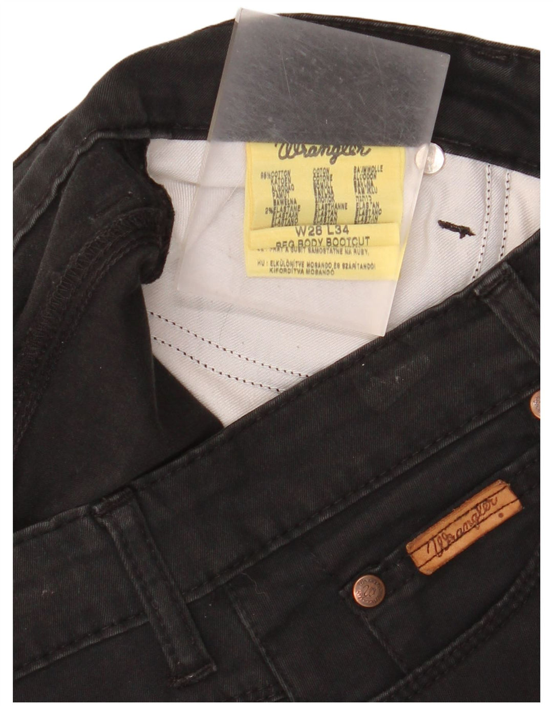 WRANGLER Dame Bootcut Jeans W28 L30 Sort Bomuld