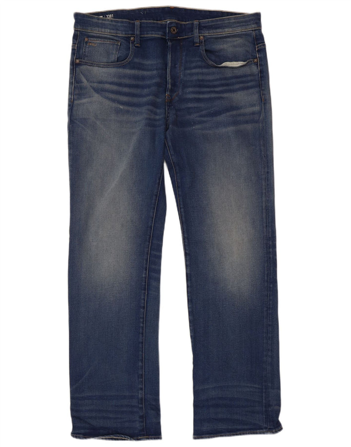 G-STAR Herre 3301 Straight Jeans W35 L32 Blå Bomuld