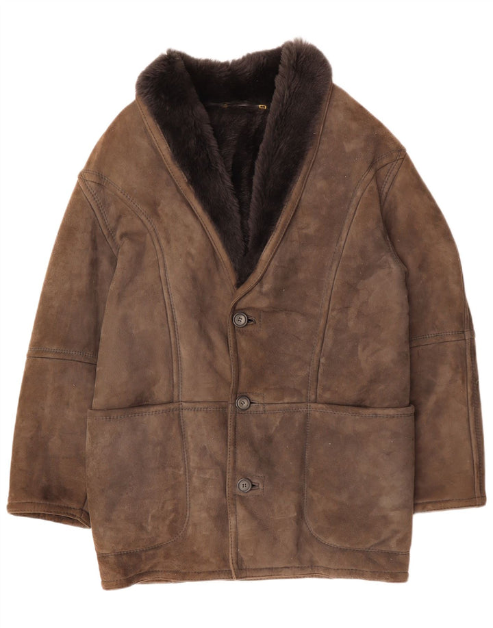 CONBIPEL Shearling-jakke til mænd IT 48 Medium Brun