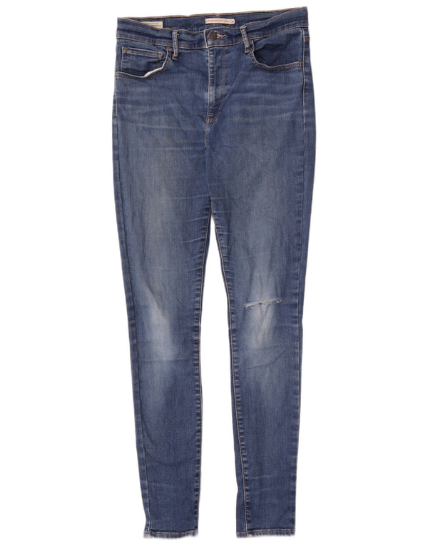 Levi's Womens 720 High Rise Super Skinny Jeans W30 L32 Blå Bomuld