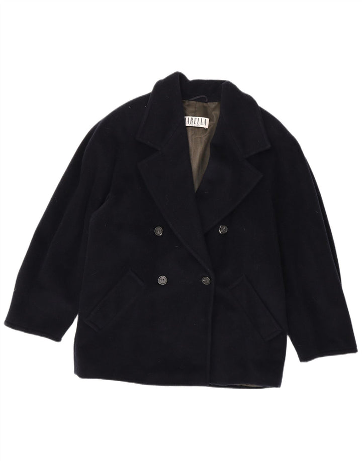 Marella Dame Oversized Dobbeltradet Frakke UK 8 Small Navy Blue
