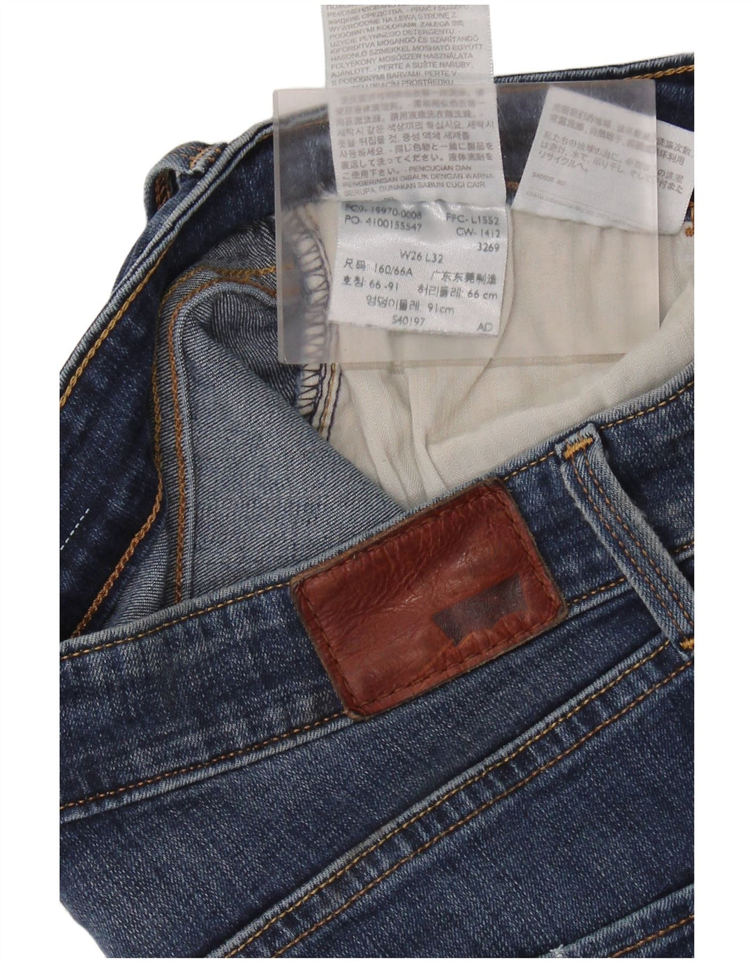 LEVI'S Dame Højtarmede Skinny Jeans W26 L32 Blå Bomuld