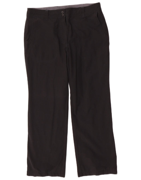 Rohan Lige Chinobukser til kvinder UK 14 Large W34 L29 Sort Polyester