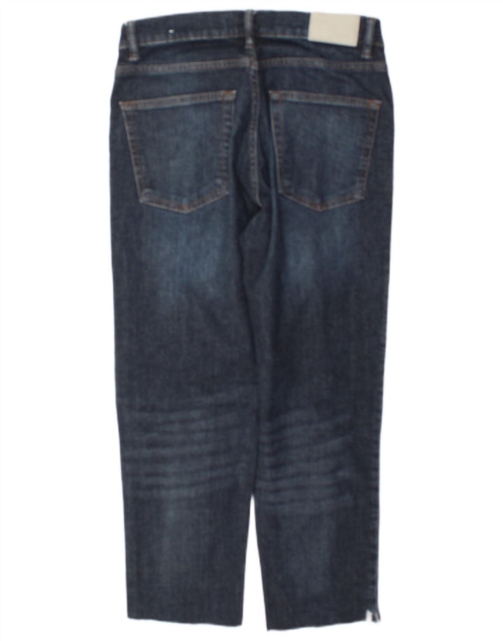 Zara Womens Cropped Jeans W32 L24 Marineblå