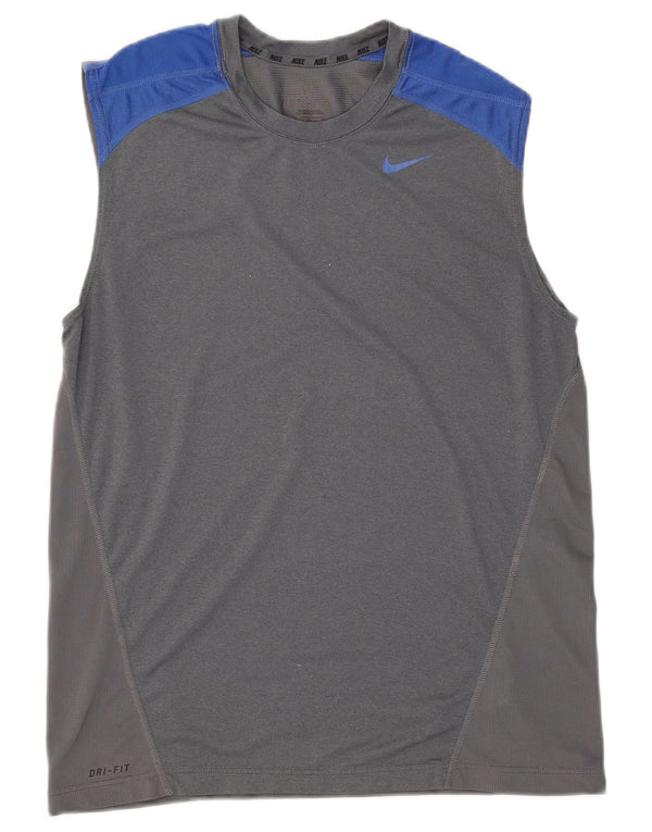 Nike Herre Dri Fit Vest Top Medium Grey Colourblock Polyester