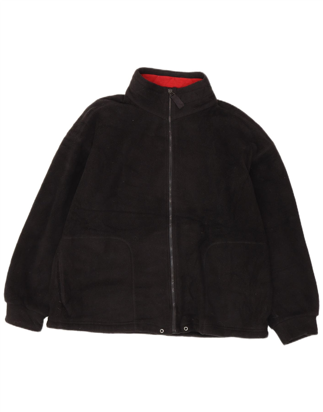 Marks & Spencer Dame Oversized Fleecejakke UK 16 Stor Sort Polyester
